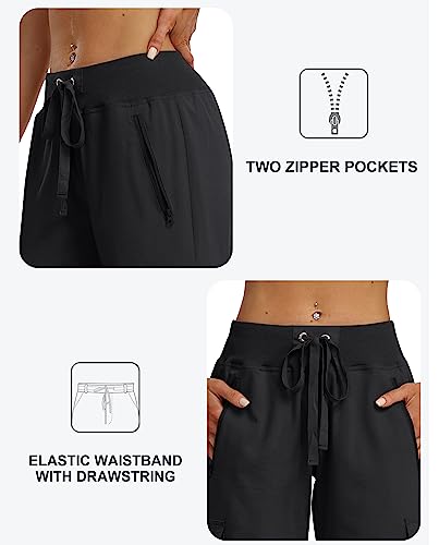 MoFiz Women's Cargo Capris Pants Loose Fit Casual Hiking Pants Lightweight Quick Dry Travel Summer Pants for Women3