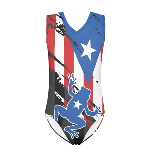 Image of Cartoon Pattern Kids Girls Bathing Suits One Piece Swimsuit Soft & Quick Dry, 5-14Years