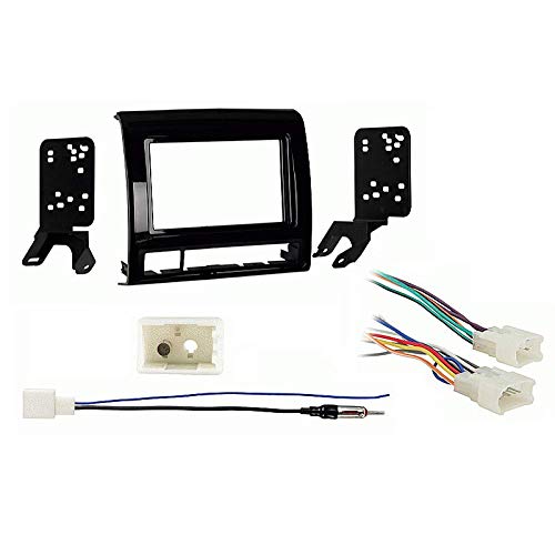 Harmony Audio Compatible with Toyota Tacoma 2012 2013 2014 2015 w NAV Double DIN Stereo Harness Radio Dash Kit Matte Black
