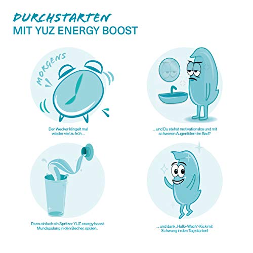 YUZ energy boost - Mundspülung mit Koffein – „Hallo-Wach“-Effekt – Minzgeschmack – Fluoridhaltig – Kariesvorsorge – Umweltfreundliche Verpackung – Made in Germany – Bild 4