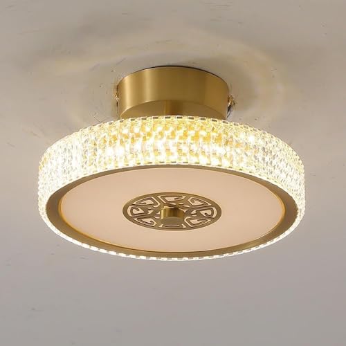 Plafonnier LED moderne laiton luminaire pour couloir et entrée