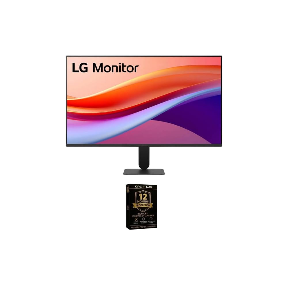 LG 24 Inch IPS Full HD 120Hz HDR10 Flicker Safe Computer Monitor with Slim Stand HDMI Cable 12