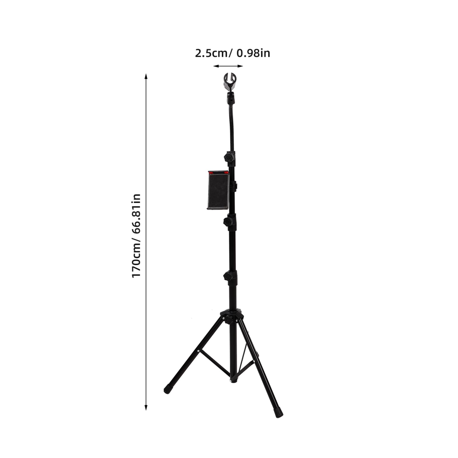 Treppiede Per Microfono Regolabile in Altezza Asta Telescopica Per Microfono Da Palco Supporto Per Stabile Sul Pavimento Clip Per Wireless
