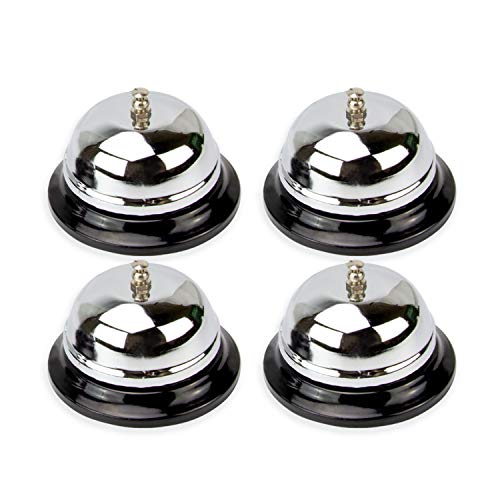 DL Call Bell 2 Packs 3.35 Inch Diameter With Metal Anti-Rust Construction, Ringing, Durable, Desk Bell Service Bell For Hotels, Schools, Restaurants