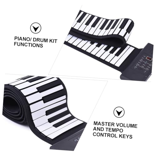 OFFSCH 1 Set 88 Roll 88 Touches De Piano Clavier En Silicone Piano 88 Touches Piano Électronique 88 Touches Piano Pliable 88 Touches Instrument De Piano Majeur Store Enrouleur En - Les Beatles, Paul McCartney, John Lennon, RIngo Starr, George Harrison OFFSCH 1 Set 88 Roll 88 Touches De Piano Clavier En Silicone Piano 88 Touches Piano Électronique 88 Touches Piano Pliable 88 Touches Instrument De Piano Majeur Store Enrouleur En – Image 7