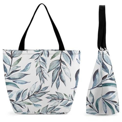 Sac shopping pour femme vert et gris grand sac à bandoulière en toile