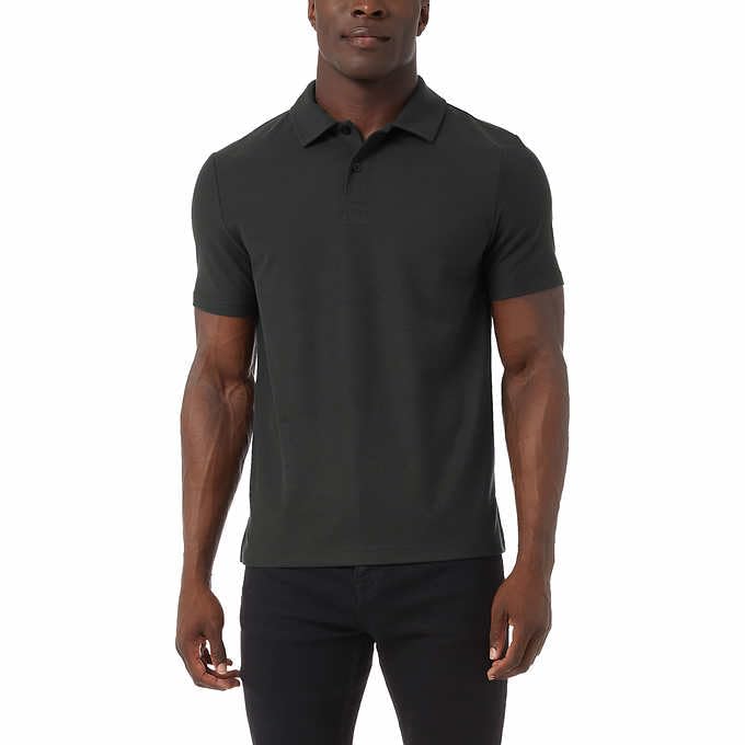 32 Degrees Men's Micro Pique Polo (Gray, XL) at Amazon Men's