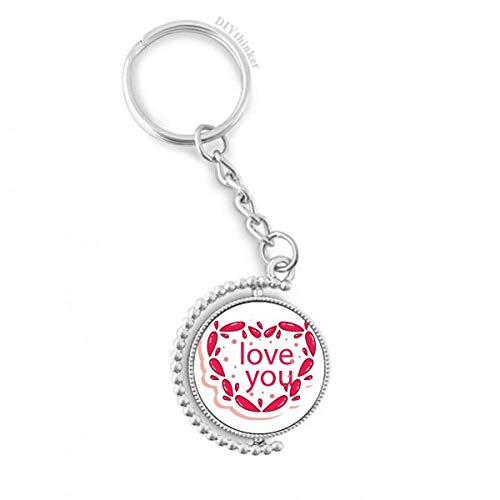 Llavero giratoria anillo Pilgrim corazón rosa amor San Valentín de metal duradero