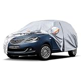 Kayme Telo Copriauto da Esterno, Compatibile con Lancia Ypsilon(2011–2026), Copertura a 6 Starti per Impermeabile Anti UV Anti Vento Antipolvere, Telo Copri con Cerniera e in Cotone.