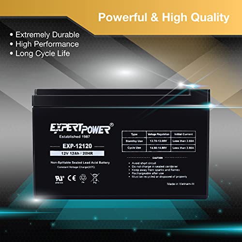 3 Pack Expertpower 12 Volt 12 Ah Rechargeable Battery || Exp12120 Size 3 Pack - 12V 12 Ah #TOP3