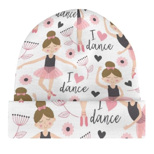 Ballerina Girls (2) Kids Beanie Hat for for Girls Boys Children Cap Winter Knitted Chemo Cancer Headwear Accessories Gifts Decoration Black4