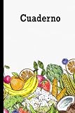  Cuaderno de frutas: Cuaderno de frutas, cuaderno de papel rayado para la escuela, estudiantes, regalo para niños, niñas, adolescentes y amantes de las frutas