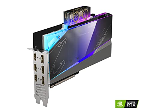 AORUS GeForce RTX 3080 Xtreme WATERFORCE WB 10G (REV 2.0) Scheda grafica, WATERFORCE Water Block Cooling System, LHR, 10GB 320-bit GDDR6X, GV-N3080AORUSX WB-10GD REV2.0 Scheda video - Scheda video - Immagine 5