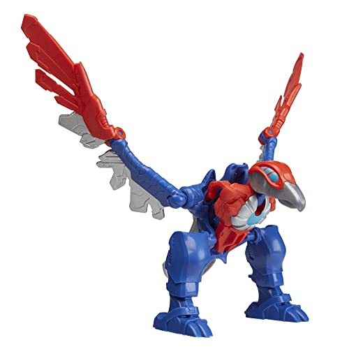 Marvel Mech Strike Mechasaurs, 4-Inch Captain America with Redwing Mechasaur Action Figures, Super Hero Toys for Kids Ages 4 and Up - image 5