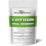 5-HTP Vegan - 250 Tabletten - 200 mg echtes 5HTP - Original L-5-Hydroxytryptophan Hochdosiert - Natürliches Griffonia-Samen-Extrakt, natürlicher Serotonin Booster, L-Tryptophan stärkste Qualität