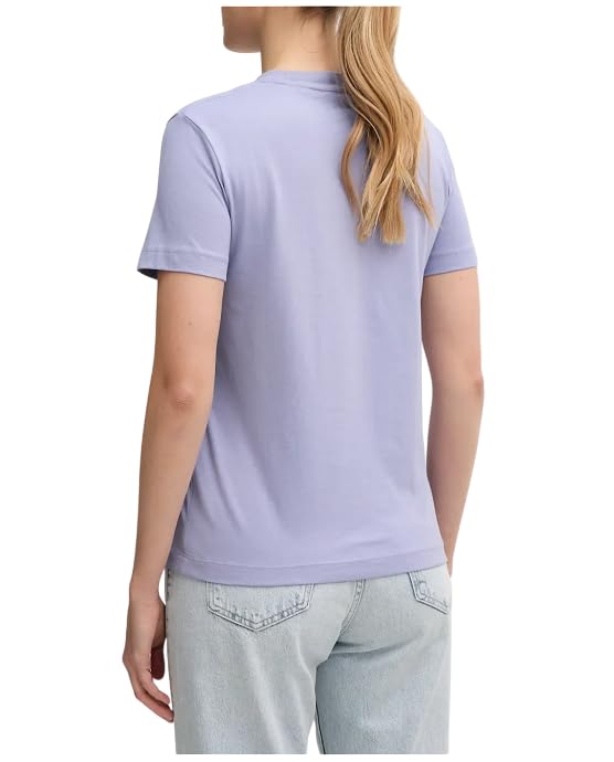 Calvin Klein Damen T-Shirt Kurzarm Shadow Graphic Tee Regular Fit, Violett (Persian Violet), XXS – Ansicht 4