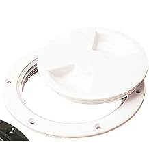 Sea Dog 337140-1 Screw Out Deck Plate, 4-7/16" / White
