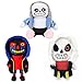 3-teiliges Untertalent-Plüschspielzeug Ohne Papyrus Frisk Chara Temmie Plüsch Spielzeug für Kinder Weihnachtsgeschenk