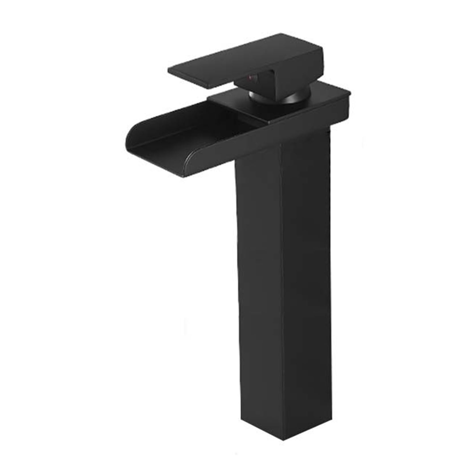 Mgnsjgyxn Black Waterfall Taps For Bathroom Sink Single Handle 1 Hole Tap Stainless Steel Basin Taps Mixers,,High