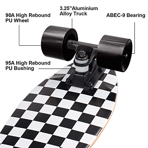 Image of KO-ON Skateboard Complete Skateboards 22 Inch Mini Cruiser Skateboards for Beginners Kids Boys and Girls