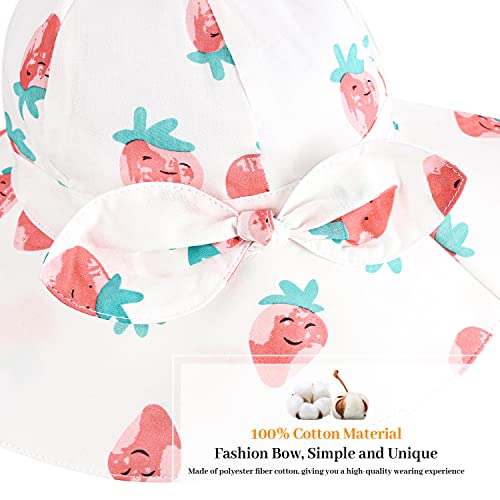 image for DANMY Baby Girl Sun Hat with UPF 50+ Outdoor Adjustable Beach Hat with