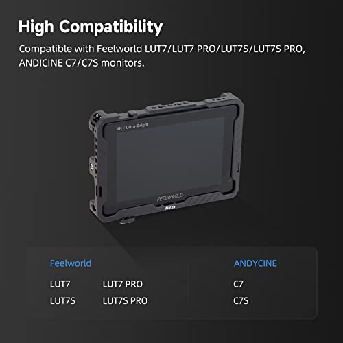 Nitze Lut7 Cage With Sunhood Built-In Nato Rails For Feelworld Lut7/Lut7 Pro/Lut7S/Lut7S Pro Monitor - Jtp2-Lut7S #TOP2