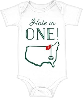 Hole in One Golf 1st Birthday Baby Outfit, Hole in One Baby Onesie Golf Themed Baby Infant First Birthday Bodysuit for Baby 1st First Bday (Hole in One Onesie 12M)