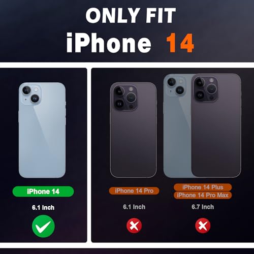 Shieldon Case for iPhone 14 5G Genuine Leather Wallet Case RFID Blocking Stand Function Shockproof Full Protection TPU Case Compatible with iPhone 14 61 2022 Retro Brown