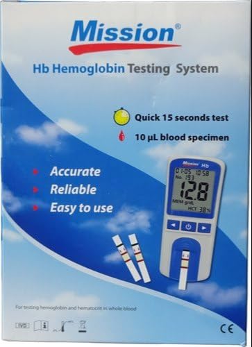 Mission (Acon) Hemoglobin glucometer with 10 strips