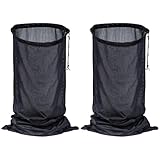 Bags Chipper Shredder 2 Pcs, Easy Installation for Leaves and Wood Chips, Drawstring Adjustable, Long-Lasting Plastic, Loose Bottom