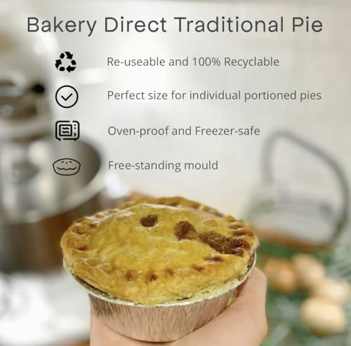 Bakery Direct Traditional Foil Pie Moulds (120) Silver - Image 2