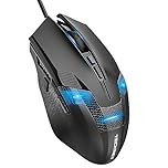TECKNET Wired Gaming Mouse, 8000 DPI Adjustable Optical Sensor USB Computer Mouse, 6 Programmable Buttons & 6 Chroma RGB Backlit, Ergonomic Mice for Laptop Desktop PC/Mac Mouse - Black