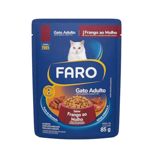 Ração Umida Faro Sache Gato Adulto Sabor Frango 85g