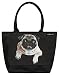 Produktbild VON LILIENFELD Handtasche Hund Mops Motiv Shopper Maße L42 x H30 x T15 cm Strandtasche Henkeltasche Büro