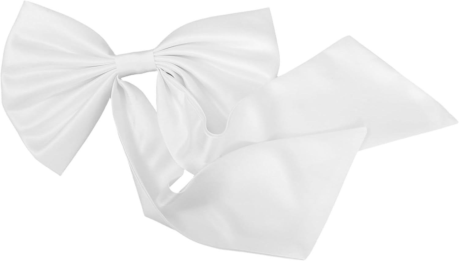 Uonlytech Removable Wedding Dress Bowknot White Chinlon Bridal Accessory