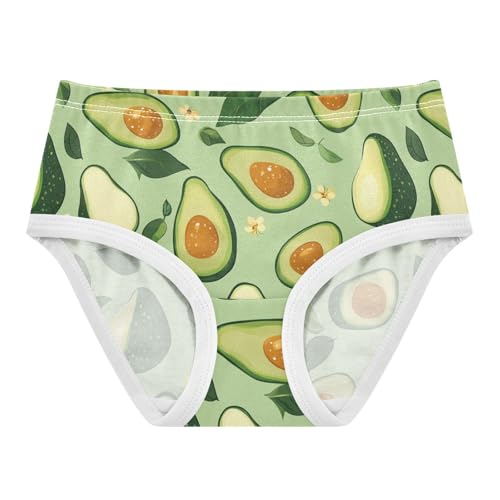 Wusikd Avocados Girls' Underwear Cotton Flowers Leaves Girls Briefs Soft Toddler Underwear 2T