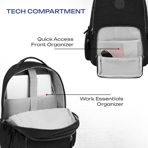 Image of Safari Jet 25L Laptop Backpack, School Bag for Boys and Girls, College Bag, Office Bag, Travel Bag for Men and Women, 2 Compartments, Organiser, Bottle Holder, Front Pocket for Chargers, Black