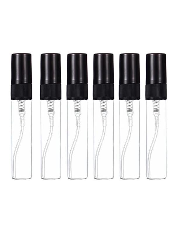 Hunky Dory 6pcs 5ml Empty Delicated Perfume Glass Bottles With Plastic Full Black Spray Pump And Caps.-image-26