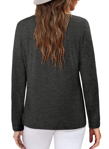 ONLYSHE Women's Casual Striped Long Sleeve Tops Crew Neck Knit Basic Loose Fit T Shirts Fall Fashion Tunic Outfits