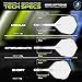 Winmau Darts Fusion Integrated Flight & Shaft System - No.6 Shape & Design - Clear Colour, Medium Length