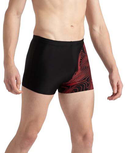 Image of Speedo Men's Endurance10 Tide Print Sports Gala Logo Aquashort Swimming Trunks | Chlorine Resistance | Shape Retention Fabric | UPF 40+ Sun Protection | Drawstring Waist