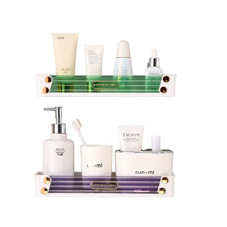 VIHAX Plastic Bathroom Rack Bathroom Shelves Storage Rack Kitchen Storage Multipurpose Rack Shampoo Holder Adhesive Shower Caddy Shelf Without Drilling (Modern) (B0CK65DLQ2) Amazon Price History, Amazon Price Tracker
