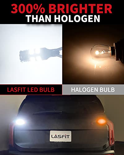 Lasfit 921 912 Led Bulb Canbus Ready T15 Error Free Led Backup Reverse Light Easy Installed 904 916 917 920 906 W16W 2835 2023 Exterior Replacement Upgraded Version 6000K White (2Pcs) #TOP1
