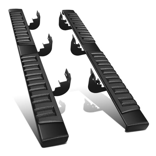 DNA Motoring 6 Inch Wide Flat Running Boards Side Step Bars Compatible with 2009-2018 Ram 1500/19-23 Ram 1500 Classic Quad (Extended Cab), STEPB-A-0026