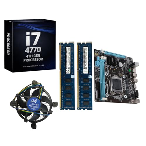 Image of Core i7-4770 4th Gen with 3.4 GHz Combo Kit with H81 Motherboard + 16GB DDR3 1600MHz RAM + CPU Fan | Pre-Assembled & Pre-Tested | 1 Year Warranty | Home & Office PC Upgrade