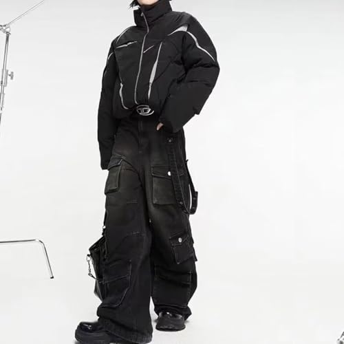 Y2k Jeans Men's Hip-hop Street Multi Pocket Workwear Jeans Casual Loose Straight Leg Wide Leg Pants3