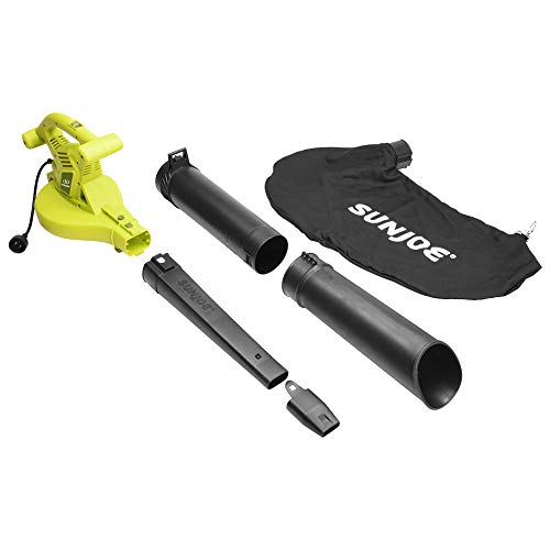 Sun Joe SBJ603E 13-Amp 240 MPH 3-in-1 Electric Blower/Mulcher/Vacuum, 32.7 Inch, Green