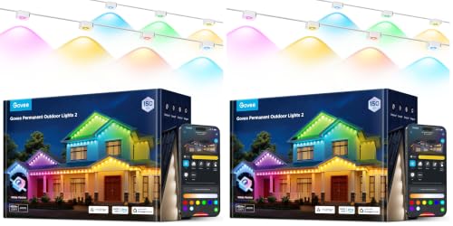 Image of Govee Permanent Outdoor Lights 2, 150ft RGBIC Outdoor Lights with 100 Modes (Pack of 2)