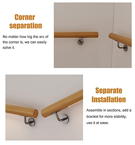 Barre d'appui murale avec support pour éliminer le risque de glissade en escalier