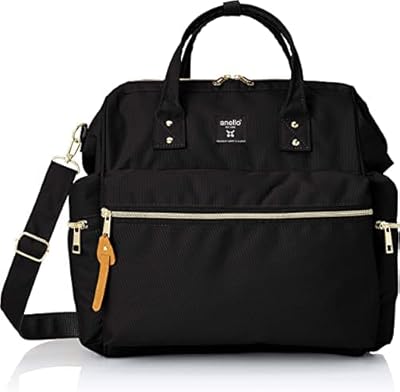 anello(ã‚¢ãƒãƒ­) Anero ATC3332Z 3-Way Boston Base, A4, Water Repellent, Multiple Storage, Black